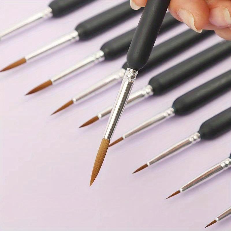 Malpinsel-Set - DIY Figurenmalkreiden, Nylonborsten, Geeignet für Aquarell, Ölmalerei, Acrylmalerei, Detailpinsel