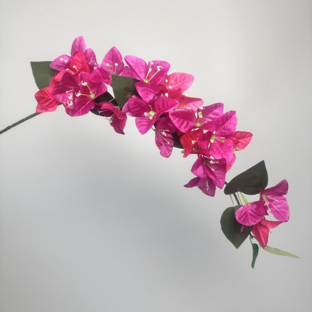 1PC Realistic Artificial Flowers UV Resistant Fake Silk Silk Bougainvillea Climbing Plant 80cm Long Trailing Bougainvillea Vines