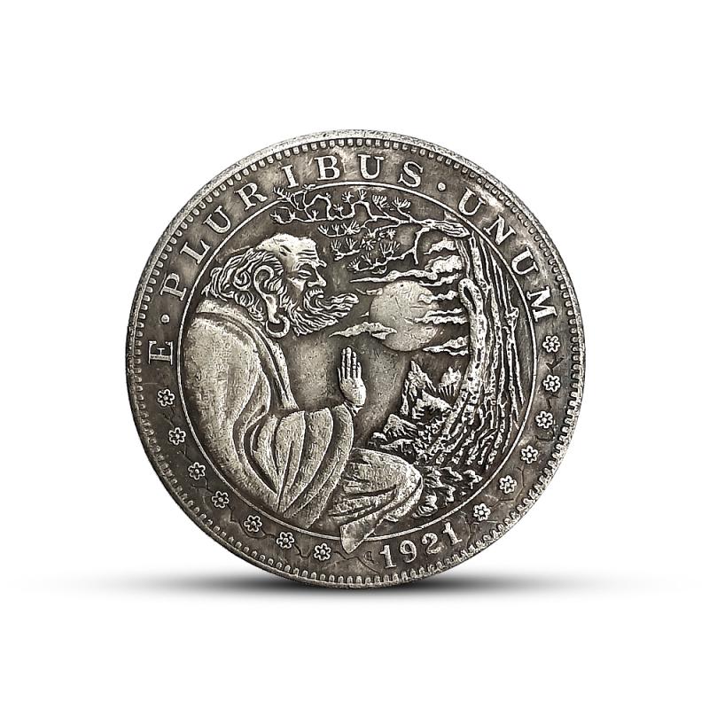 LWN American Silver Dollar Metal minnemyntdekorasjon