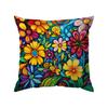 Abstract Flowers Pillowcase Cushions 100% Polyester 45X45Cm Throw Pillow Cover Sofa Chair Cushion Cover Pillowslip Home Decor