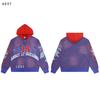 Vintage Washed Distressed Hoodie Denim Pants Set Mens Streetwear Oversized Cotton Sweatshirt Casual Outfit