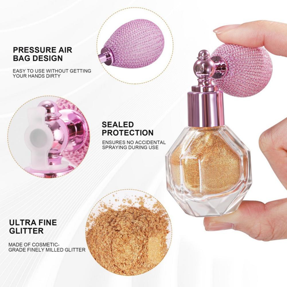 Highlighter Spray Glitzer Körper Gesicht Schimmerpuder Festliche Party Schimmer