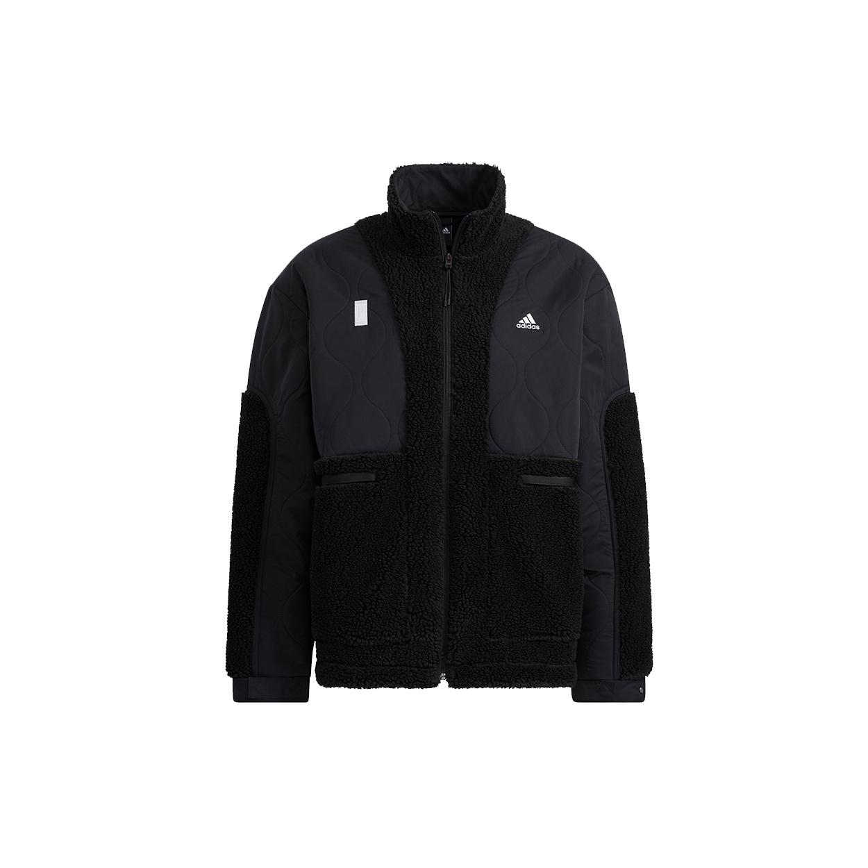 adidas Wj Mixboa Jkt Splicing Fleece Jacket Black Men s H40243 L