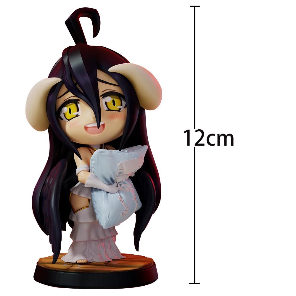 

Anime Albedo Figure cute Q edition Action Figure Albedo figurine Pvc Model Pillow shaped doll Collection car Decoration Toy Gift 13CM