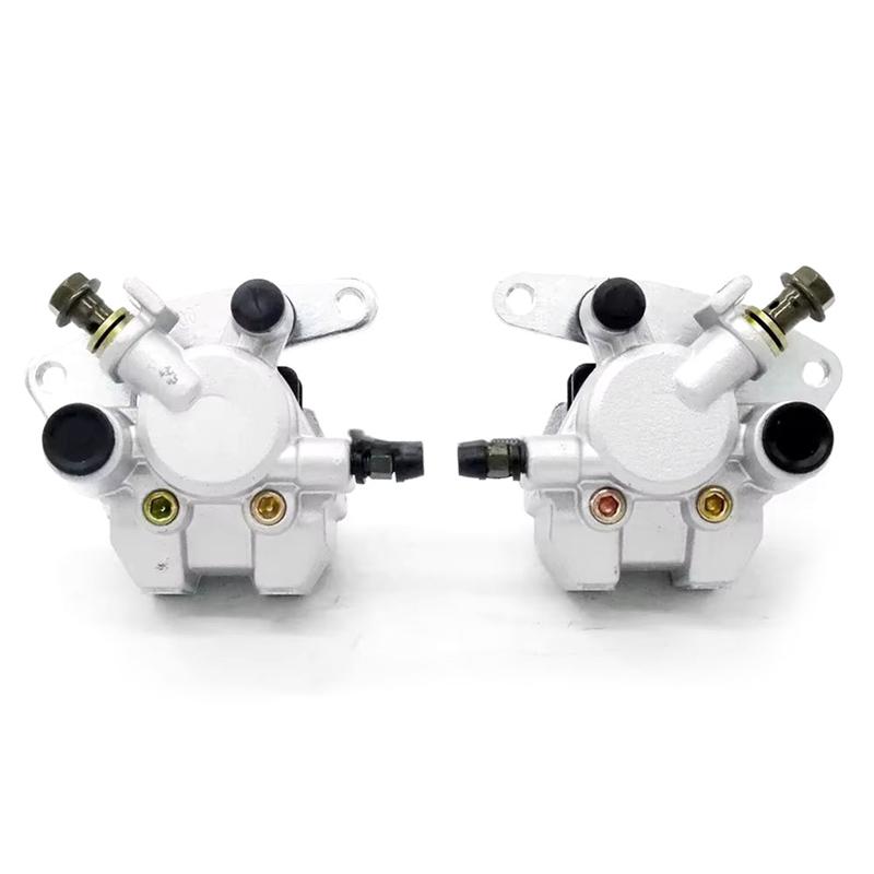 A28G-2Pc Motorcycle ATV Front L+R Brake Caliper For  ATV Quad Banshee Kodiak Grizzly YFM350 YFM400 YFM450 Raptor YFM660