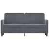 Vidaxl 2-Seater Sofa, Dark Grey, 140 Cm, Upholstered In Velvet