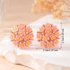 Korean Style Ceramic Rose Stud Earrings and Ear Cuffs