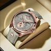 POEDAGAR Men Watch Fashion Top Luxury Sport Wristwatch Waterproof Luminous Leather Date Quartz Man Watches + Box
