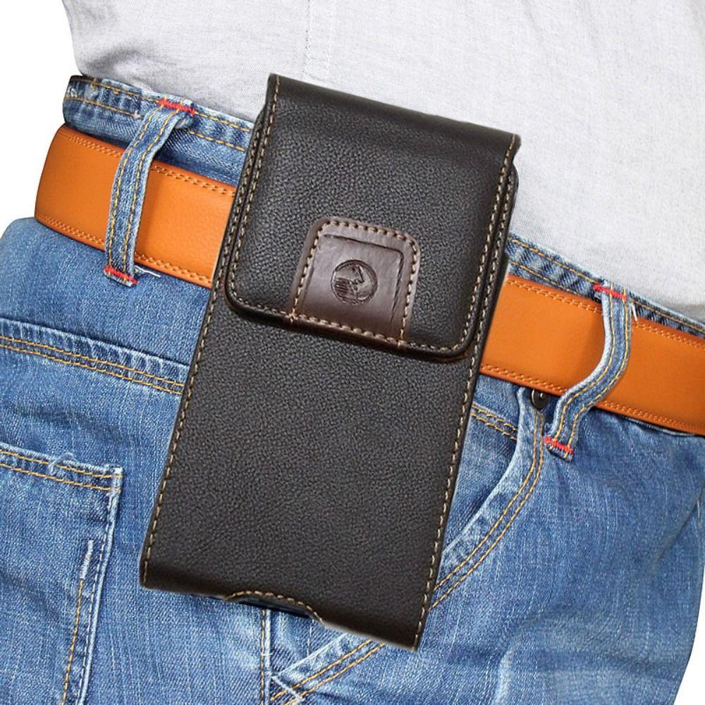 Waist Pack Mobile Phone Pouch Leather Case Phone Belt Hanging Pouch  Mobile Phone