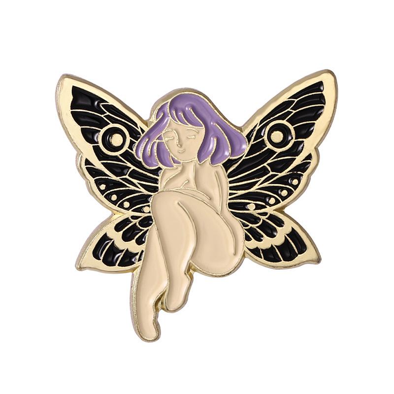 

Stylish Butterfly Wings Girl Alloy Pin Capture Eye Catching Beauty Ideal Gifts For XZ7097