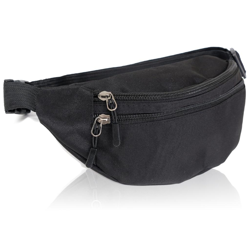 BEEL Waist Pouch for Men and 4 for and Casual Black Women, Pockets, Lightweight, Running, Travel, Work, Wear,