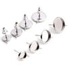 ( Kein Verblassen ) 6mm 8mm 10mm 12mm 20 Stück Edelstahl Vertikal hängende Ohrstecker, Ohrstecker Rohling/Basis, Passend für 6-12mm Cabochons,
