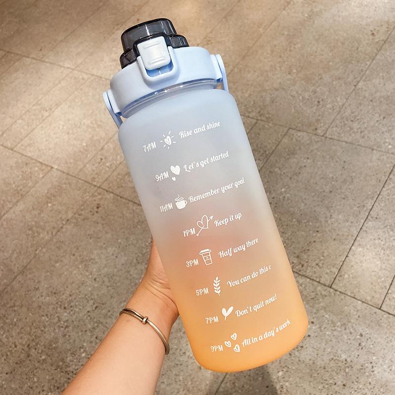 2000ml Sports Water Bottle Protein Shaker Outdoor Travel Climbing Bicycle Water Bottles BPA Free Gym Space Cups