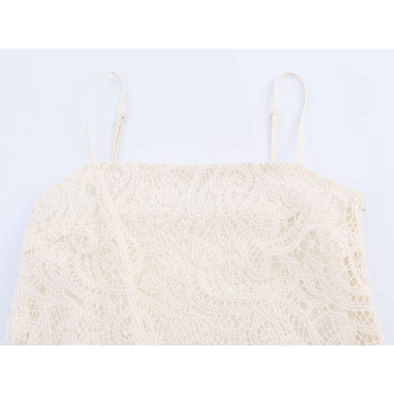 Kaslead New Women clothes Western Style Fashion Simple Sling Lace Dress 1299286