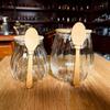 Glass Storage Jar with Lid and Spoon 1 Piece Large Capacity Airtight Canister for Tea Coffee Sugar Kitchen Countertop Storage