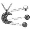 Retro Moon Surface Titanium Steel Pendant Necklace for Men