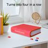 Four In A Row Board Game with Magnetic Closure Built-in Storage Travel Family Night Parties Book Shape 4 In A Row Strategy Board Game