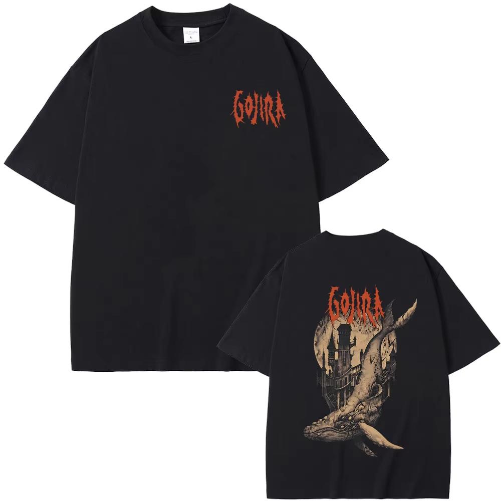 

French Metal Band Gojira From Mars To Sirius Flying Whales Vintage Rock Graphic T-shirt Men s Women Fashion Oversized Streetw... S разноцветный