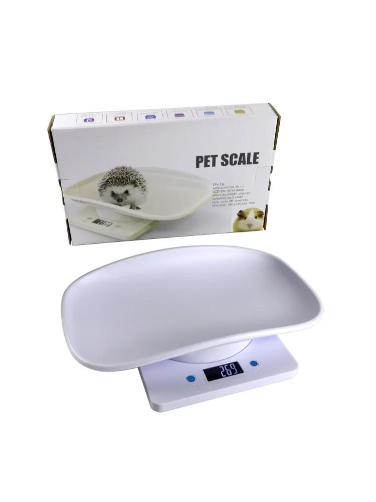 

10 кг электронные весы для домашних животных с поддоном для мелких животных, кошек и собак, специальные весы для измерения веса с ЖК-дисплеем