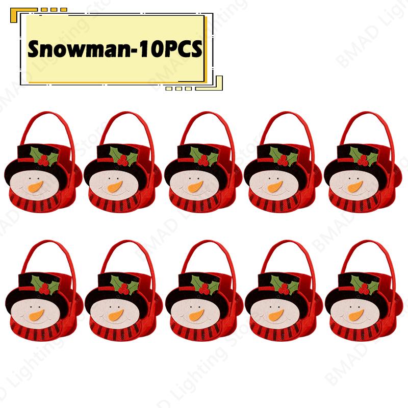 Christmas Gift Bags Felt Santa Claus Sack Pouch For Xmas Tree Decorations Candy Presents Holder Stocking Stuffers Party Supplies