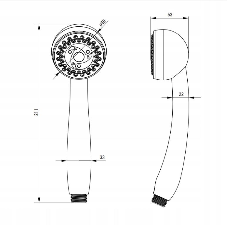 Neo Fresh 2-Function Chrome Shower Head