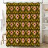 Bathroom Shower Curtain Floral Vintage Retro Waterproof Fabric Decor Washable Liner