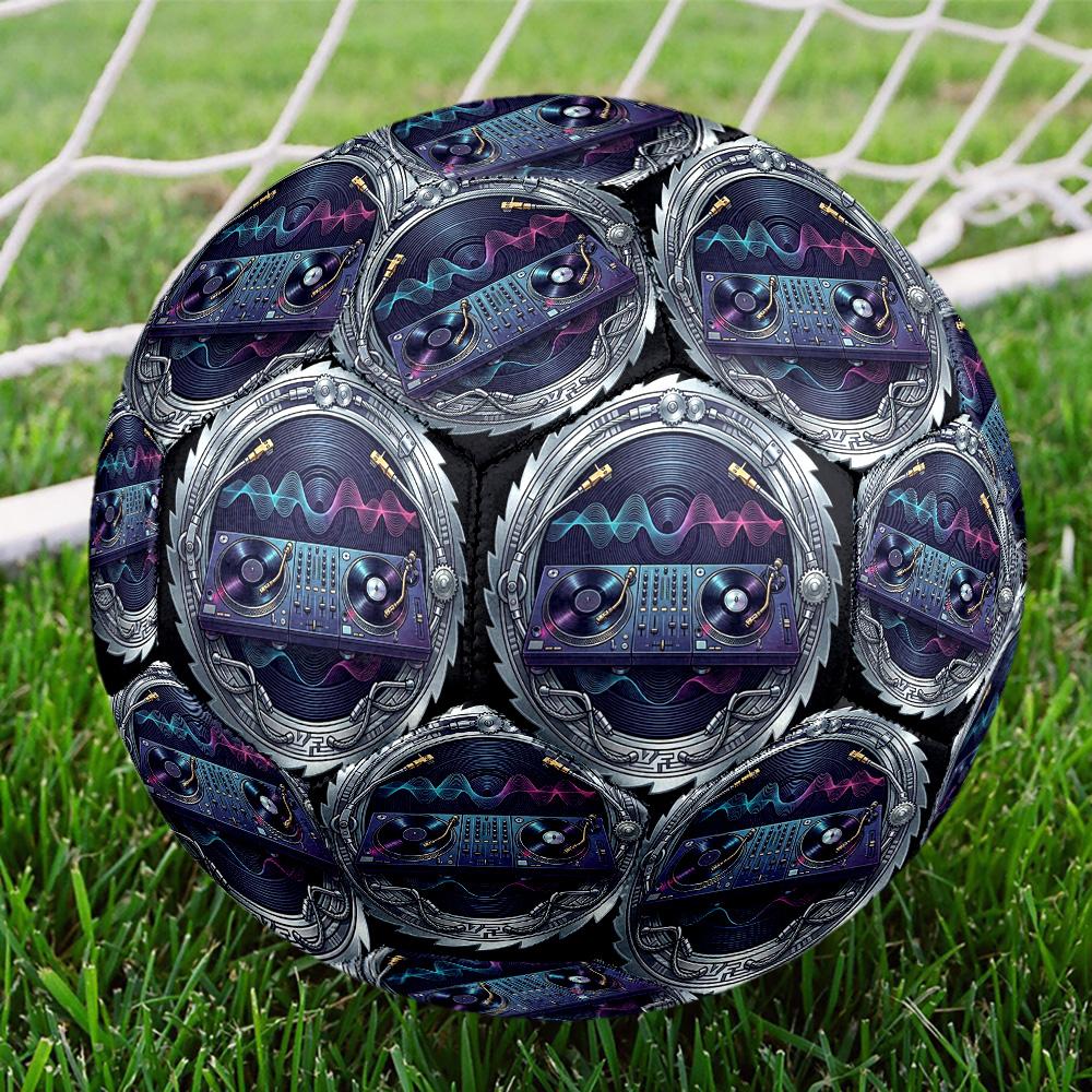 DJ Gear Harmony Round Football Size 5 Adult Ball Suitable for Training Matches and Outdoor Team.
