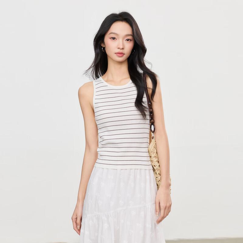 Elva s Island Striped Slim Fit Vest M