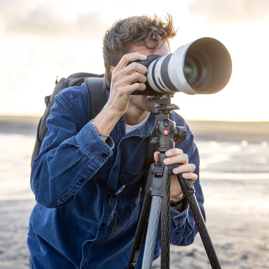 Manfrotto Befree Advanced AS Camera Travel Tripod Kit with Twist Portable and Compact Ball Carbon Fiber DSLR Mirrorless Camera Accessories Lock,