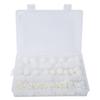 145Pcs Hex Bolt Cap White Rubber Nut Protection Cover for Screw Kit Accessories
