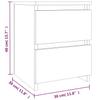 Nightstands 2 pcs Gray Sonoma 30*30*40 cm engineered wood