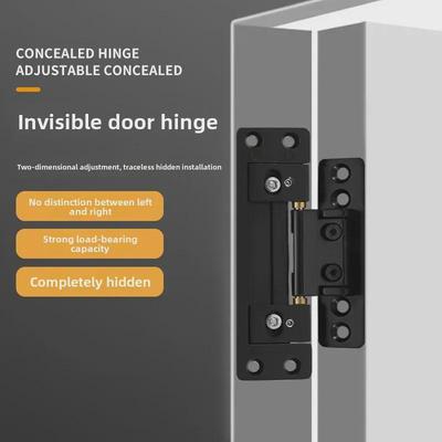 Cerniera 2D Regolabile in Lega di Zinco Invisibile per Porte Ecologiche a Telaio Stretto