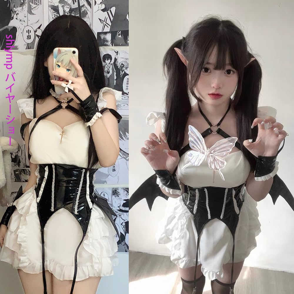 Maid Clothes Maid Sexy Cosplay Erotic Little Devil Extremely Naughty Lingerie Underwear Transparent Perforated Baby Doll Costume Devil Witch Vampire