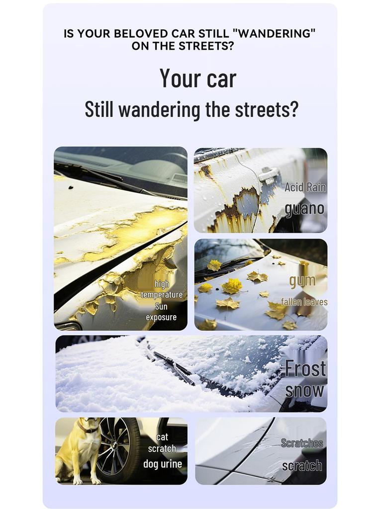 Thickened All-Weather Car Cover: Rainproof, Hailproof, Dustproof, Sun Protection