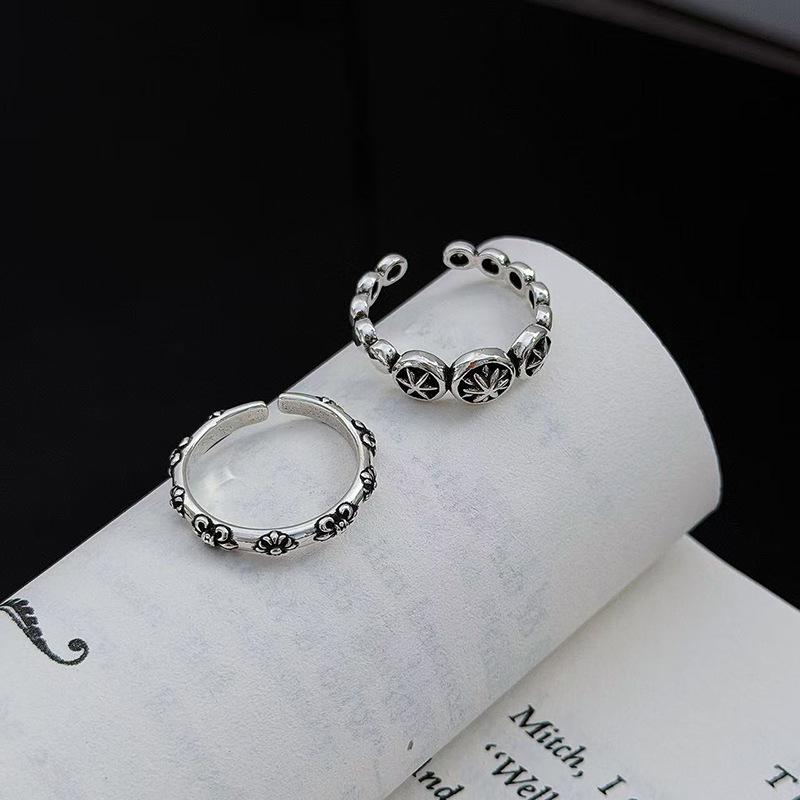 Personalized Retro Retro Octagram Iris Open Ring Stacked With Trendy Punk Plain Ring Index Finger Ring For Women