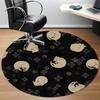1pc Cat Floral Office Round Area Rug, Under Office Chairs Bedroom Living Room Home Decor, Room Deco
