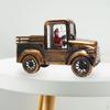 Collection Santa Driving Ornament Car Small Oil Lamps Desktop with Christmas Tree