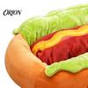 Non Slip Dog Bed for Tile Floors Hot Bed, Cute Cozy Snuggle Removable Washable Pad, Funny Soft Corduroy Pet Nest Bun Plush Small Dogs Cats Sofa Cover