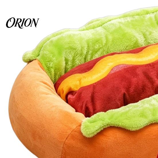 Non Slip Dog Bed for Tile Floors Hot Bed, Cute Cozy Snuggle Removable Washable Pad, Funny Soft Corduroy Pet Nest Bun Plush Small Dogs Cats Sofa Cover