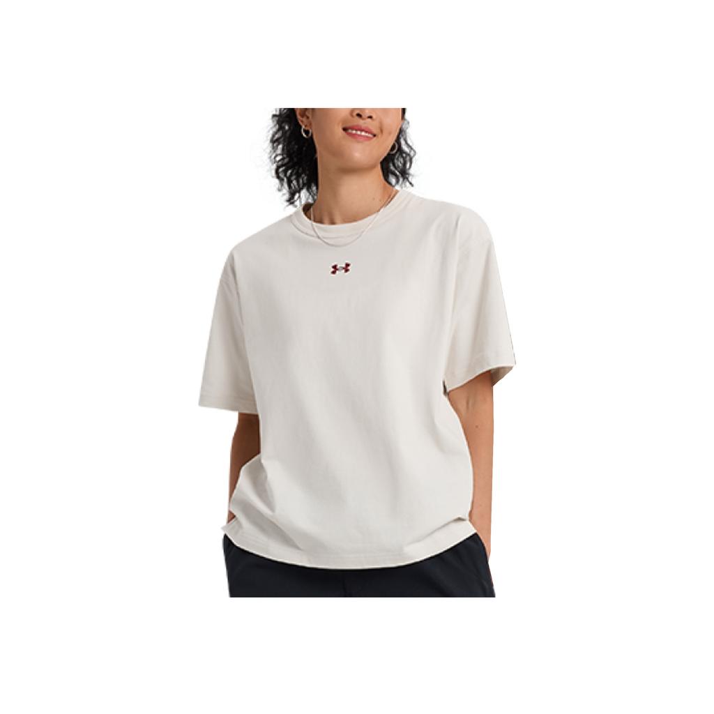Under Armour Casual Sports Series Logo Loose Round Neck Short Sleeve T-Shirt Unisex Tops Rock 6006007-279