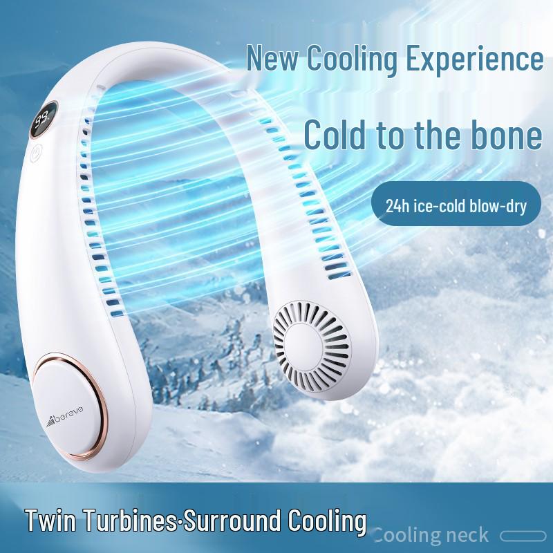 

USB Rechargeable Portable Neck Fan - 2026 Model - Hands-Free Air Conditioner for Outdoors 210x195x61 mm белый
