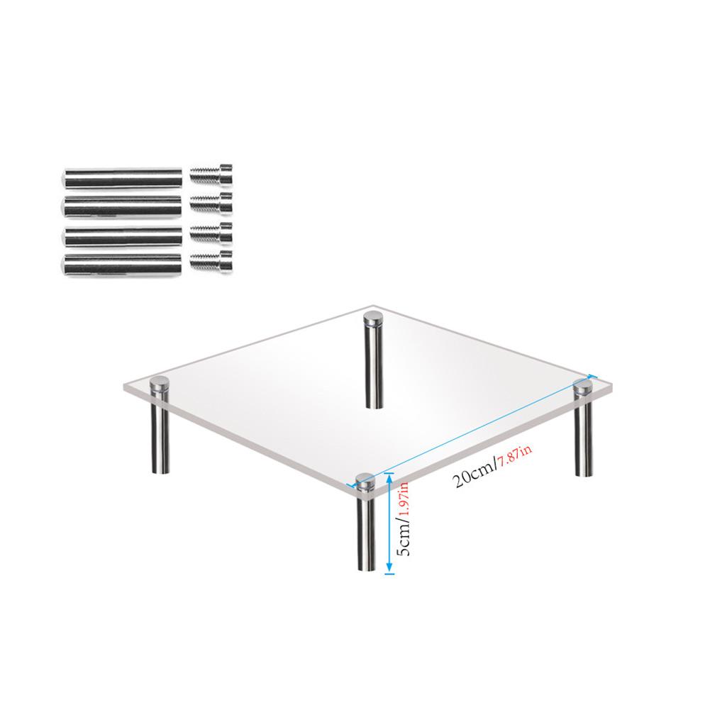 LOYORTY Set 3 Alzate Per Torte In Acrilico Trasparenti - Piattaforme Rotonde Riempibili Diametro 15, 20, 25 Cm - Espositori Per Dessert, Centrotavola Per Matrimoni E Feste