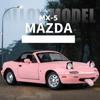 Nový 1/24 Mazda Miata MX5 Cabrio sportovní vůz Model autíčka z tlakově litého kovu Miniaturní model vozidla Zvuková a světelná kolekce Dárek pro chlapce