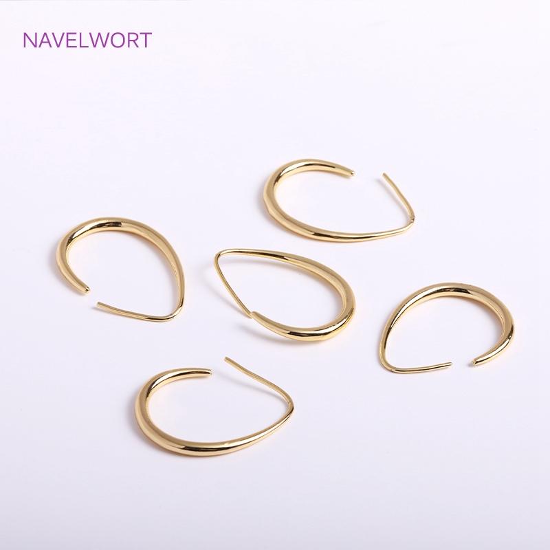 Trendy Gold Color Teardrop Earring Hooks,High Quality Brass Metal Ear Wire Hooks Fashion Jewelry For Women