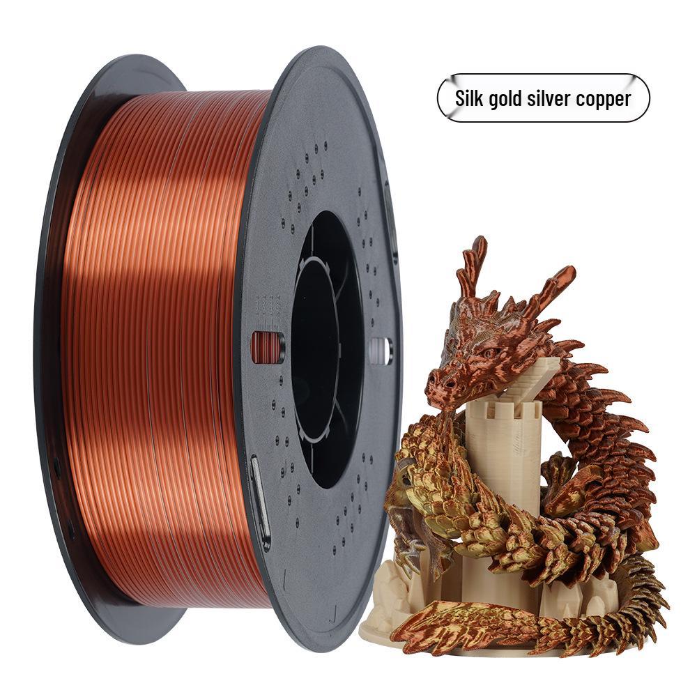Шелковый PLA Двухцветный Филамент для 3D-печати, 1,75 мм, Двухцветный материал