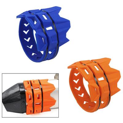Motorcycle Silencer Round Moto Exhaust Muffler Protector Cover Exhaust Pipe Plug Set For Yamaha Husqvarna Dirt Pit Bike
