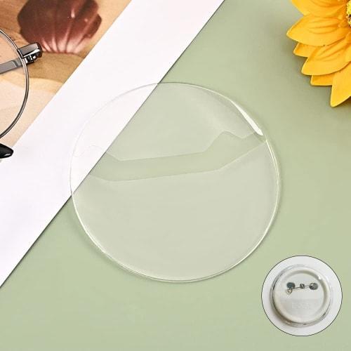 Samcos Clear Laser-Crushed Badge Covers, Protective Covers, Set of 20 or 40, for Collecting, Displaying, Protecting, and Storing Badges, Scratch-Resis