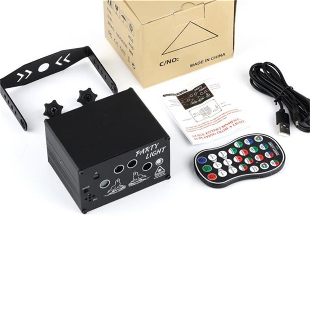 240 Pattern Projector RGB Laser LED Stage Light Remote Control Rhythm Light USB