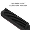 Electric Hair Straightener Comb Anti Scald Beard Straightener Brush  (Black )