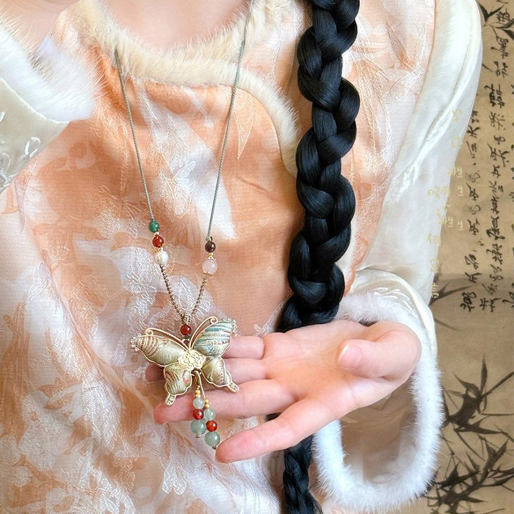 Tassels Chinese Style Necklace Ethnic Style Pearl Long Sweater Chain  Daily